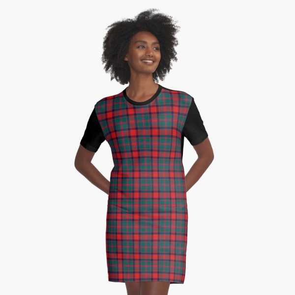 Carrick District tartan tee shirt dress