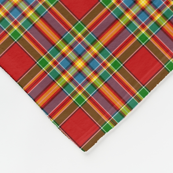 Chattan tartan fleece blanket