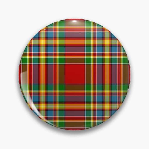 Chattan tartan pinback button