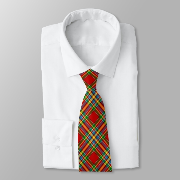 Chattan tartan necktie