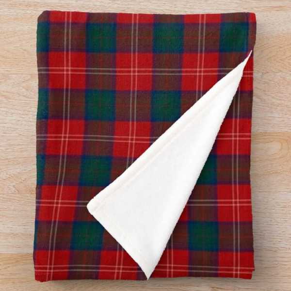 Chisholm tartan fleece throw blanket