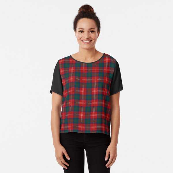 Chisholm tartan chiffon top