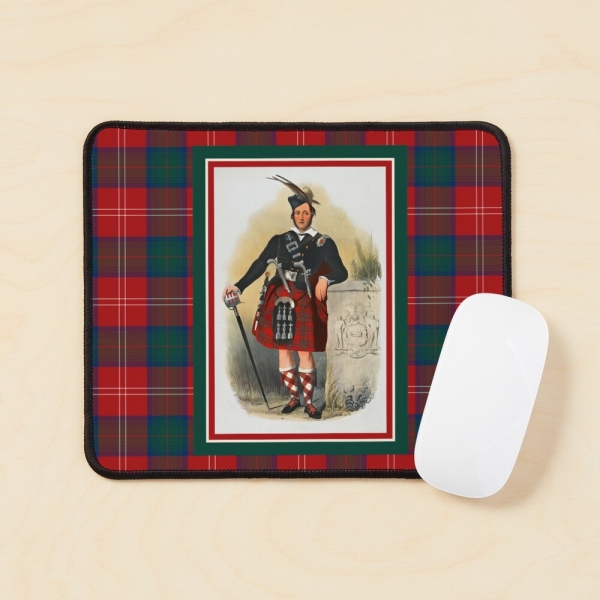 Chisholm vintage portrait with tartan mouse pad