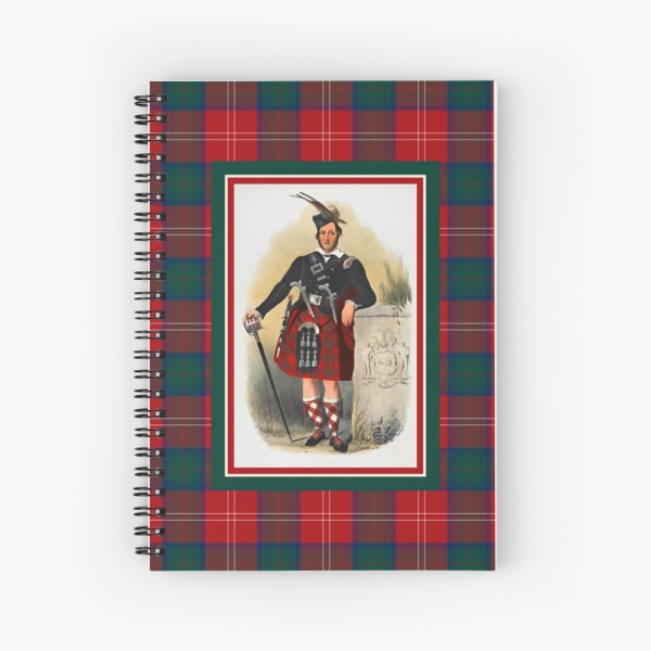 Chisholm vintage portrait with tartan spiral notebook