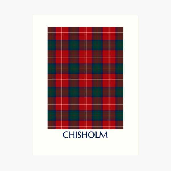 Chisholm tartan art print