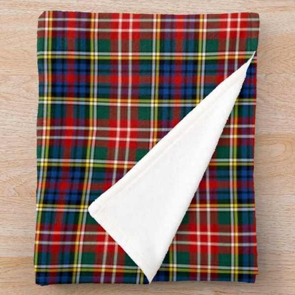 Christie tartan fleece throw blanket