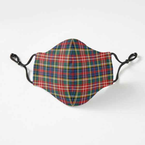 Christie tartan fitted face mask