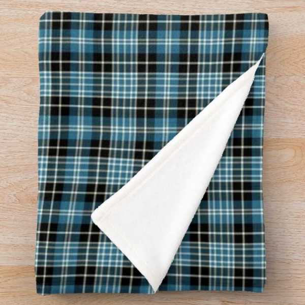 Clark tartan fleece throw blanket