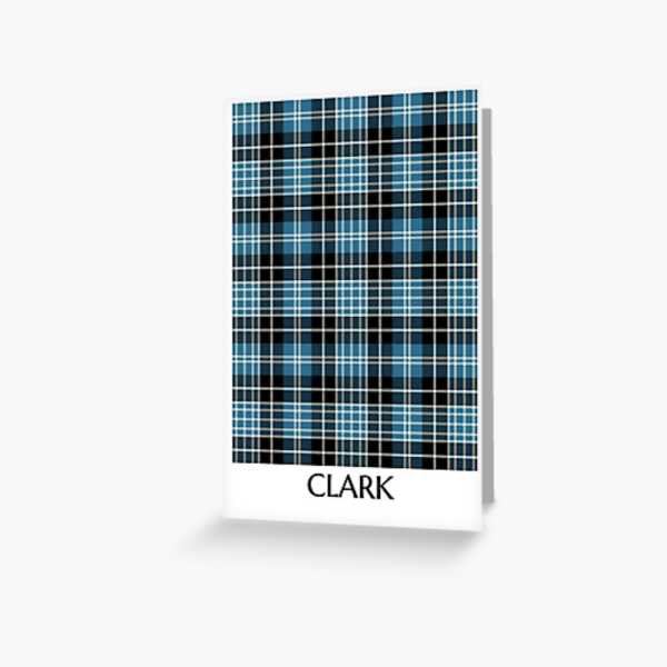 Clark tartan greeting card