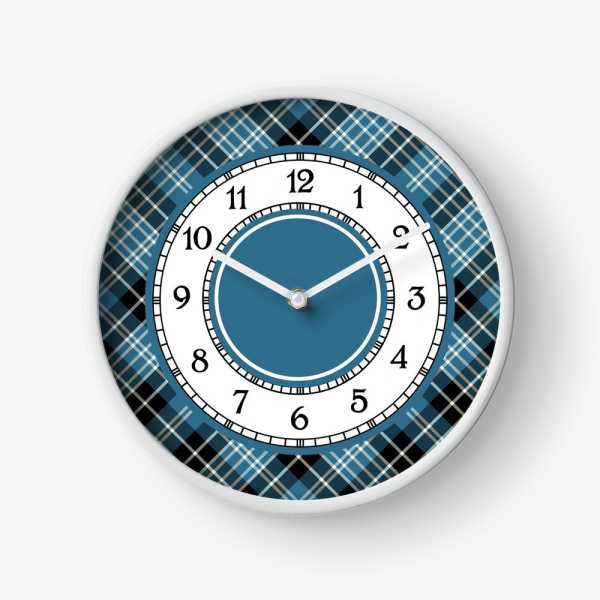 Clark tartan wall clock