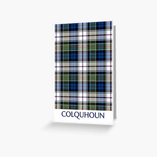 Clan Colquhoun Dress tartan greeting card