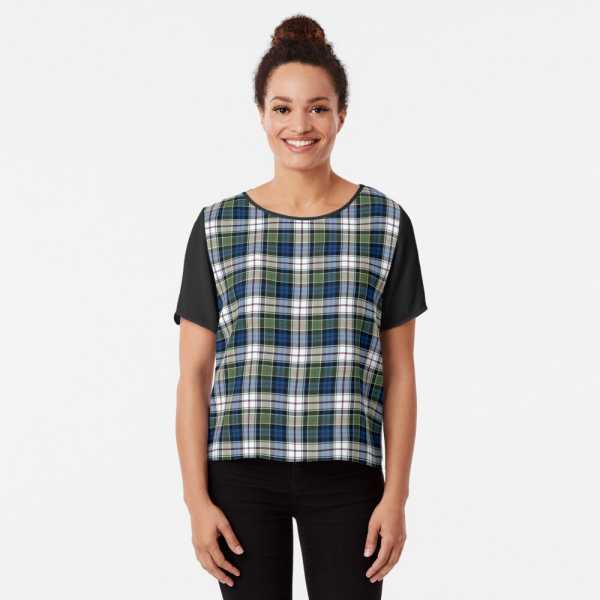 Clan Colquhoun Dress tartan chiffon top