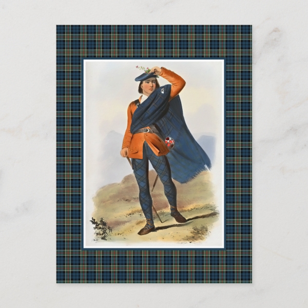 Colquhoun tartan postcard