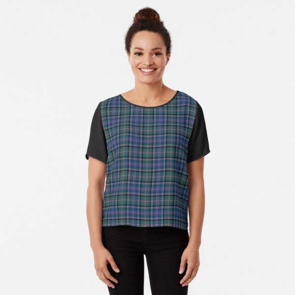 Cooper tartan chiffon top