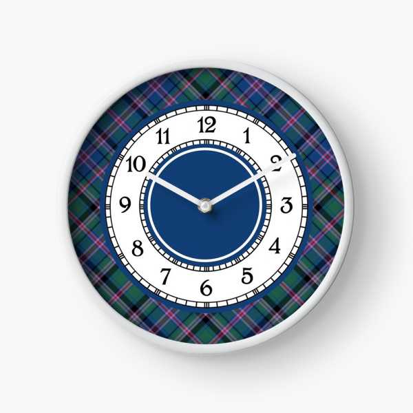 Clan Cooper Tartan Wall Clock