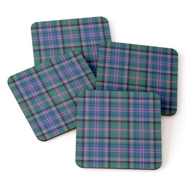 Cooper tartan beverage coasters