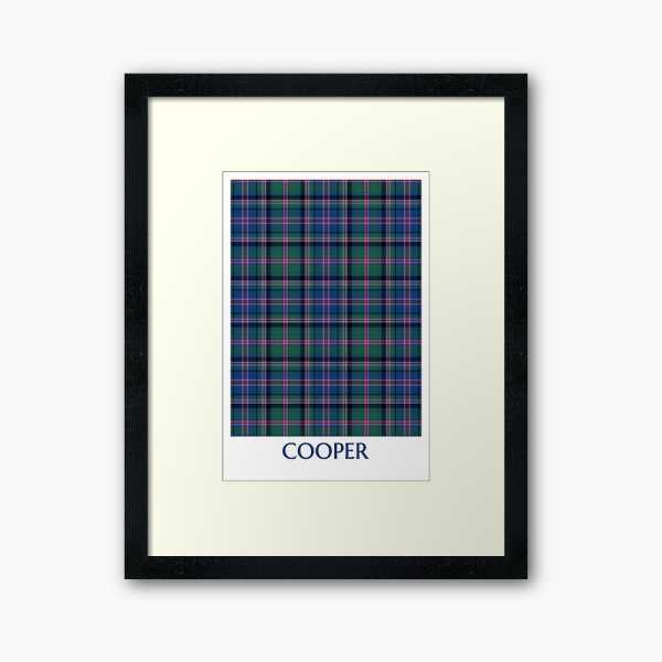 Cooper tartan framed print