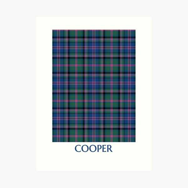 Cooper tartan art print