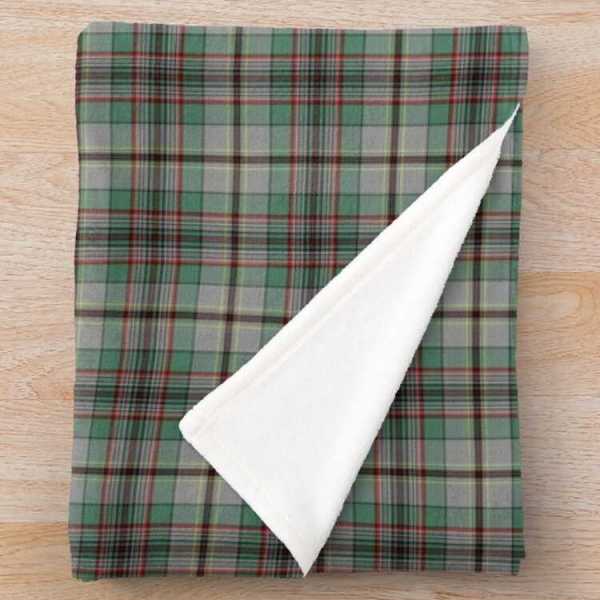 Craig tartan fleece throw blanket