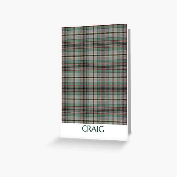 Craig tartan greeting card