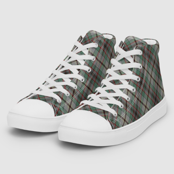 Craig tartan men's white hightop shoes