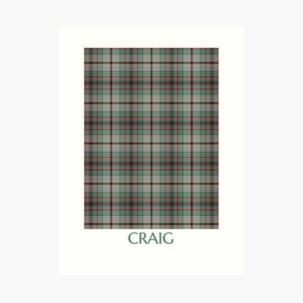 Craig tartan art print