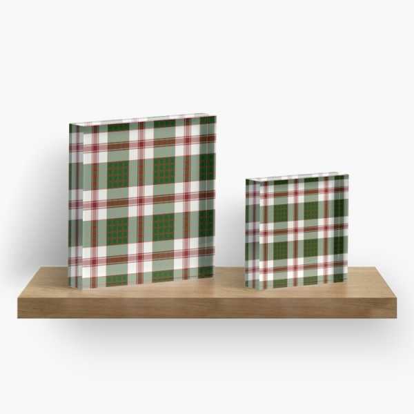 Clan Crawford Dress tartan acrylic block