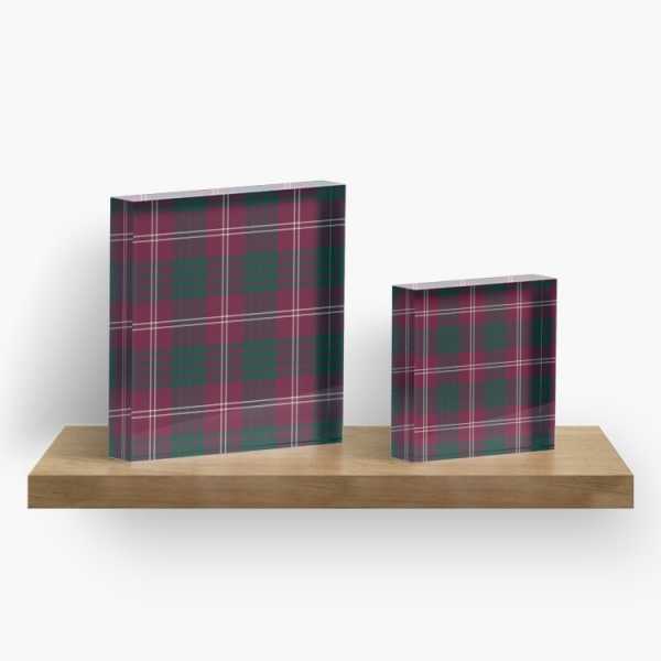 Crawford tartan acrylic block