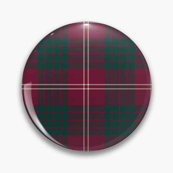 Crawford tartan pinback button