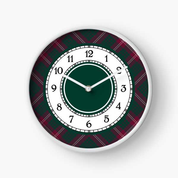 Crawford tartan wall clock