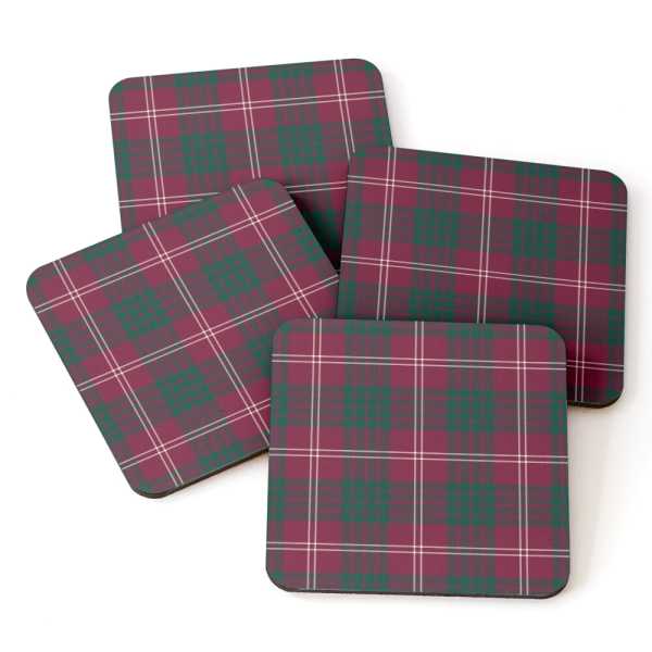 Clan Crawford Tartan Coasters