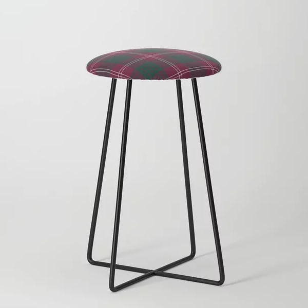 Crawford tartan counter stool