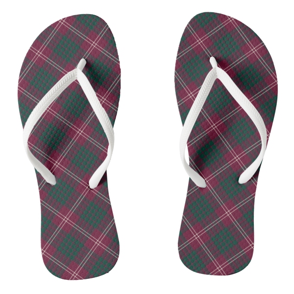 Crawford tartan flip flops