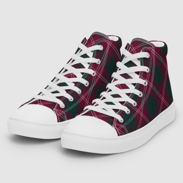 Crawford tartan men's white hightop shoes