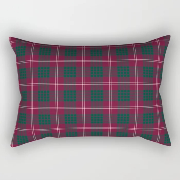 Crawford tartan rectangular throw pillow