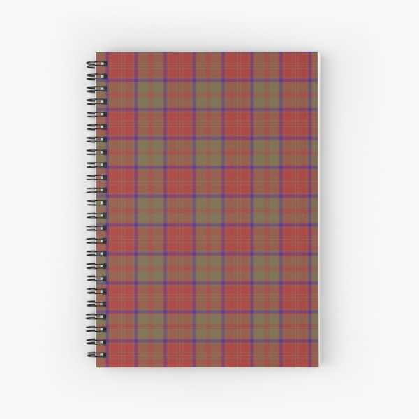 Crieff District tartan spiral notebook