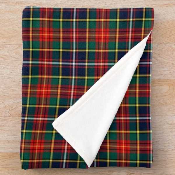 Clan Crozier tartan fleece throw blanket