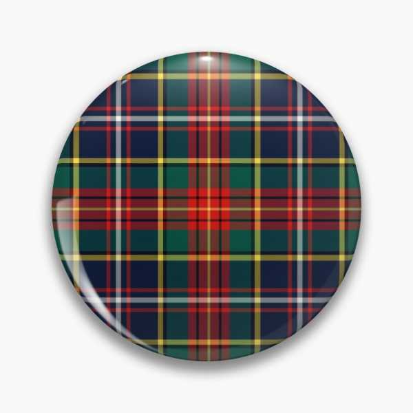 Clan Crozier tartan pinback button