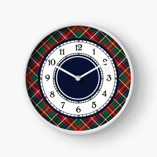 Clan Crozier tartan wall clock