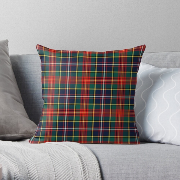 Clan Crozier tartan throw pillow