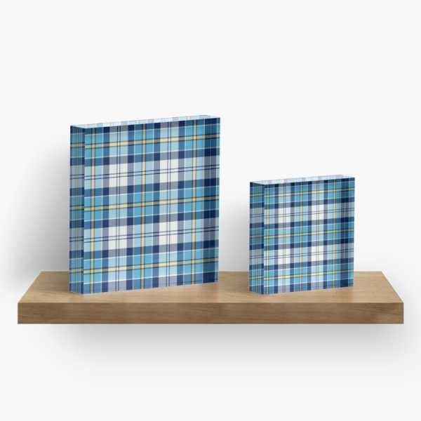 Culloden Blue Dress tartan acrylic block