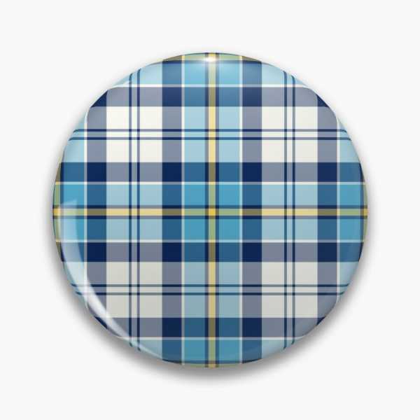 Culloden Blue Dress tartan pinback button