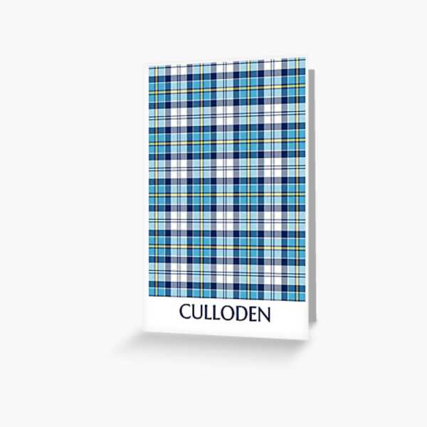 Culloden Blue Dress tartan greeting card
