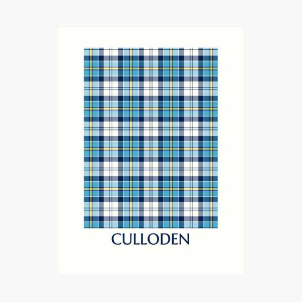 Culloden Blue Dress tartan art print