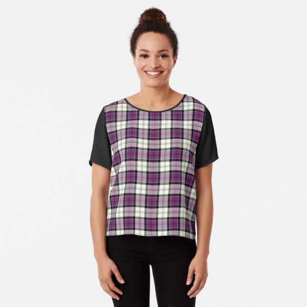 Culloden Dress tartan chiffon top