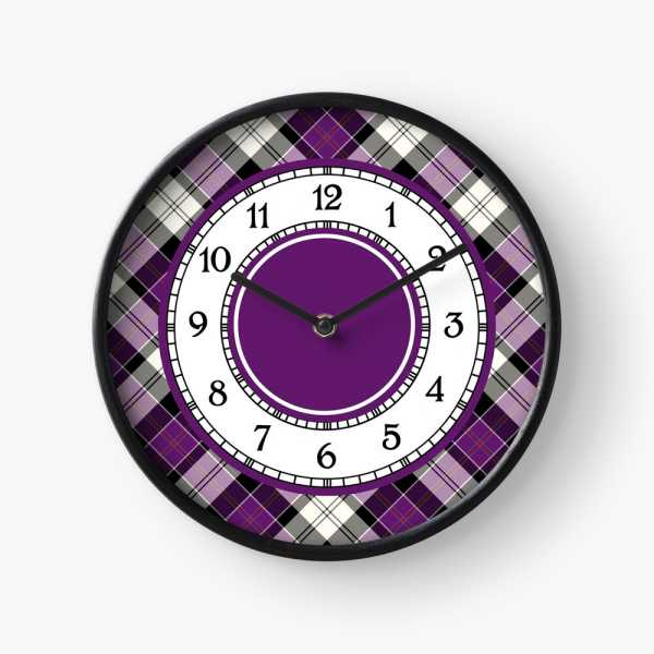 Culloden Dress tartan wall clock