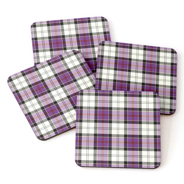 Culloden Dress tartan beverage coasters