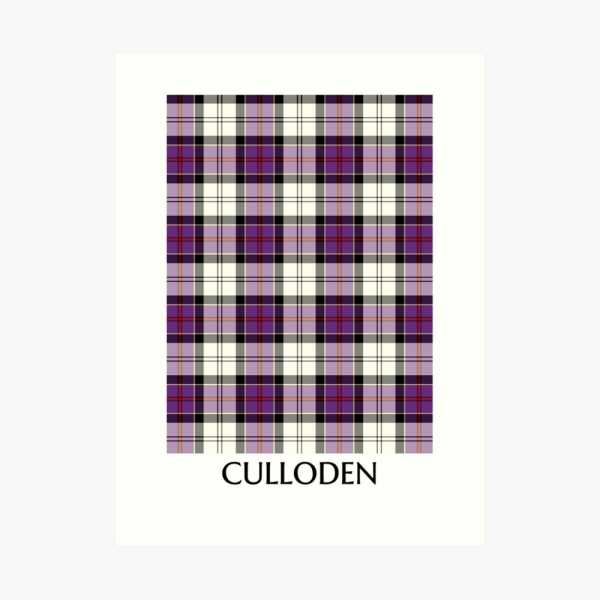 Culloden Dress tartan art print