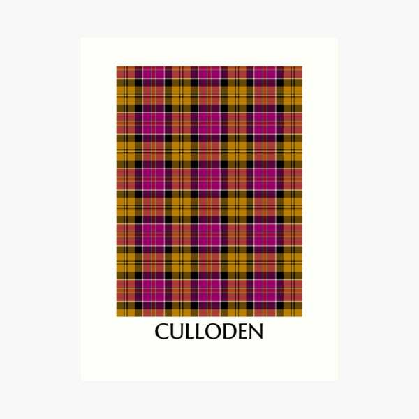 Culloden District tartan art print