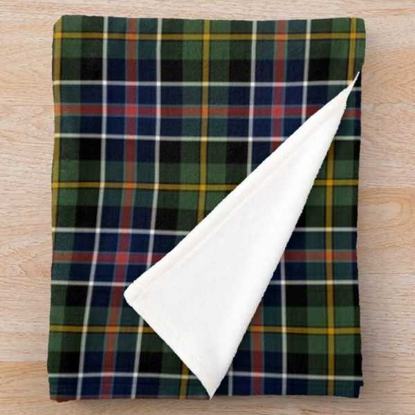 Culloden 1746 district tartan fleece throw blanket